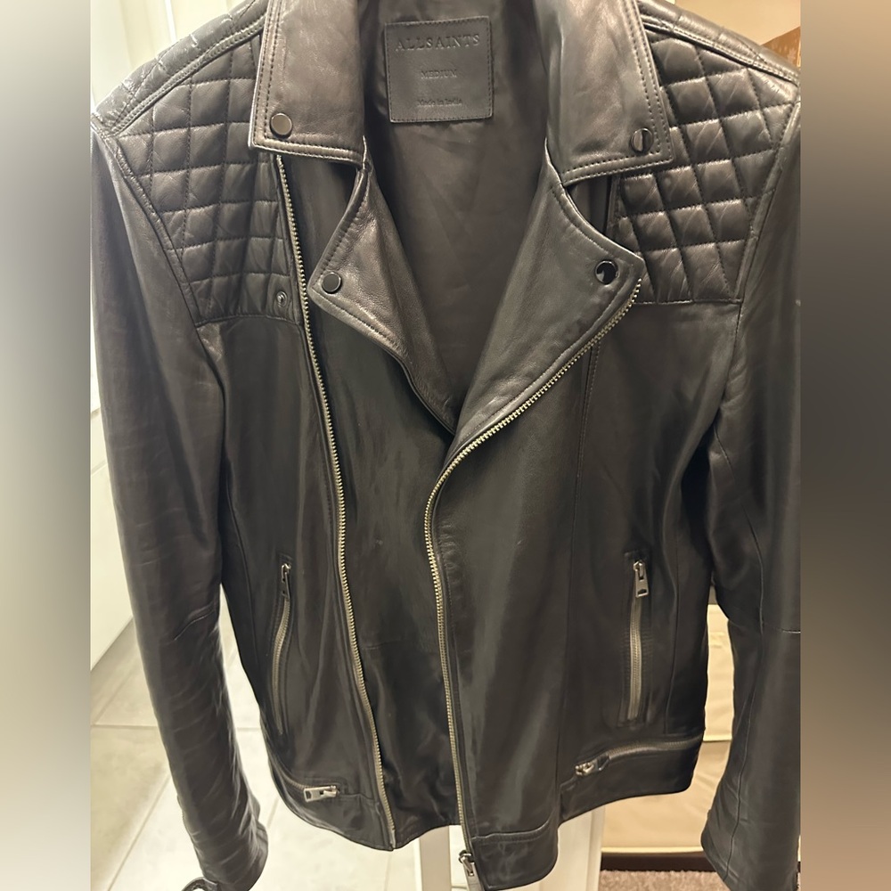 Allsaints Taro Leather Biker Jacket Men’s jacket